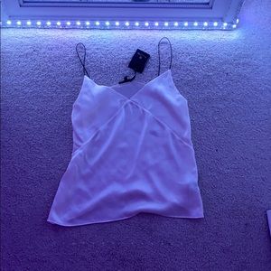 NWT White Silk Tank